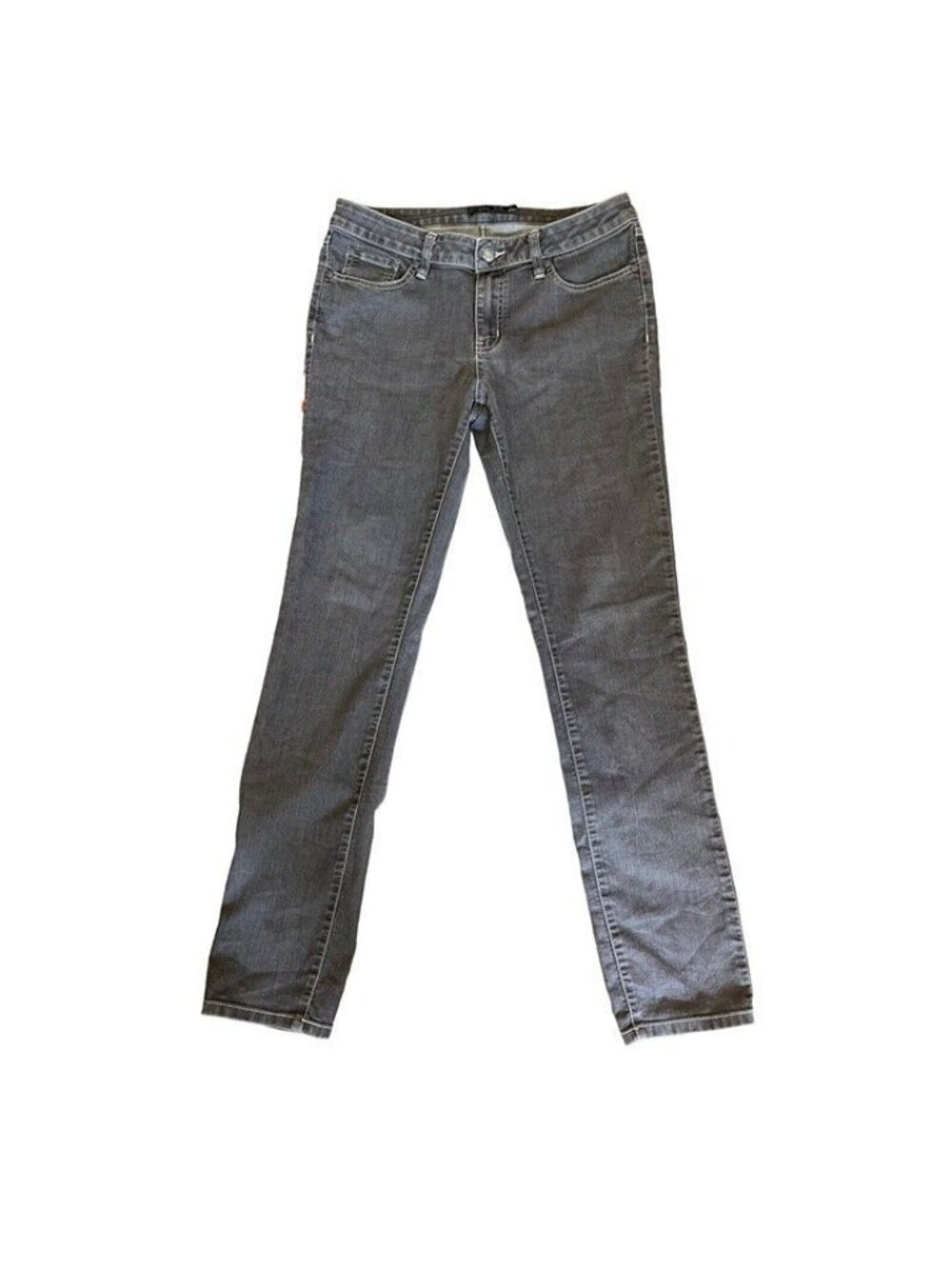 Prana Size 8 / 29 Regular Inseam Grey Straight Leg Jeans Org Cotton Stretch 32
